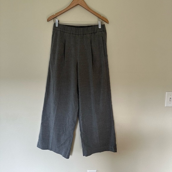 ANN TAYLOR Heather Gray Wide Leg Trousers - Picture 1 of 7